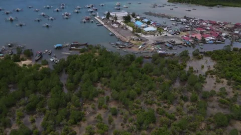 Mandeh Ship Pier. (Drone View 2) Stock Footage 245981510