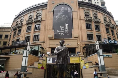 Mandela Square Hyperlapse Stock Footage 293493695