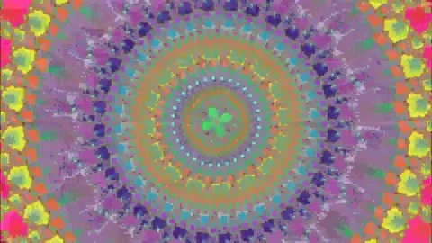 Mandelbrot fractal circular pattern infinite spirals colorful like a mandala Stock Footage 154097059