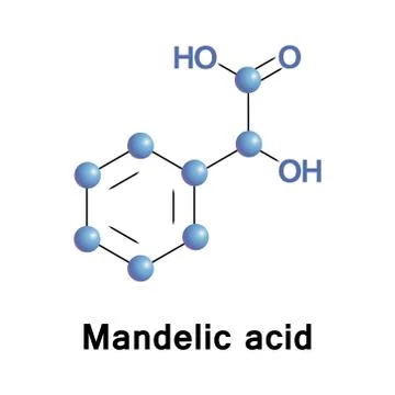 Mandelic acid molecule Stock Illustration