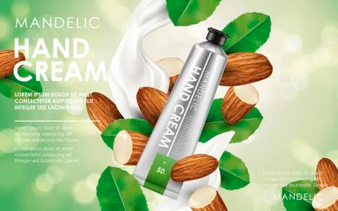 Mandelic hand cream Stock Illustration