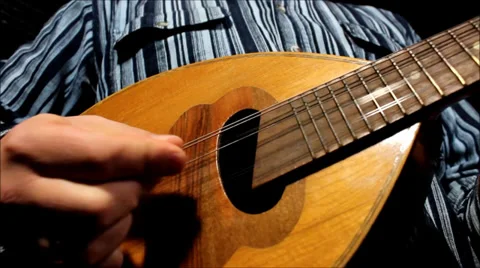 Mandolin playing in studio Stock Footage 34256200