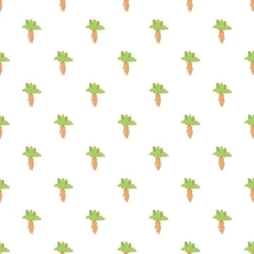 Mandrake magical plant root pattern background Stock Illustration