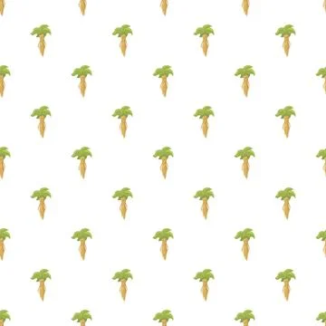 Mandrake root characters repeating as a seamless pattern Stock Illustration