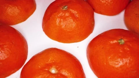 Mandrandin Half Fruit Closeup Video Stock Footage 185686699