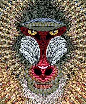 Mandrill Stock Illustration