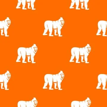 Mandrill monkey pattern seamless Stock Illustration