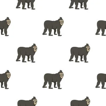 Mandrill pattern seamless 스톡 일러스트