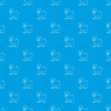 Mandrill pattern vector seamless blue 스톡 일러스트