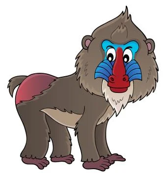 Mandrill theme image Stock Illustration