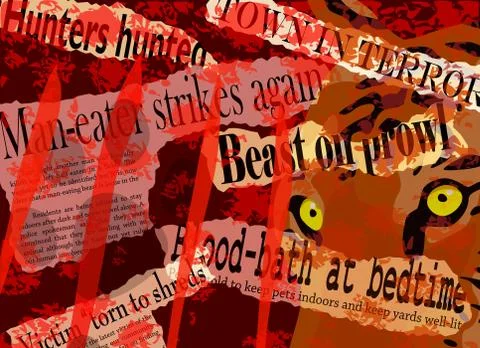 Maneater headlines Illustrazione stock