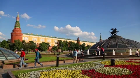 Manege Square in Moscow Stock Footage 66680167