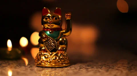 Maneki neko 01 HD 스톡 동영상 39003458