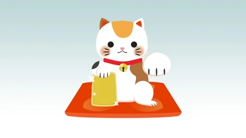 Maneki neko. Isolated loop. Stock Footage 119527992
