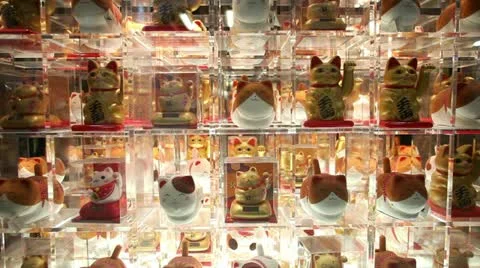 Maneki neko straight Stock Footage 10877042