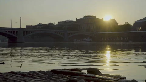 Manesov bridge in Prague Stock Footage 94582830