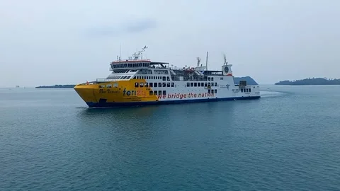Maneuver ship docked at the pier Stock Footage 212921773