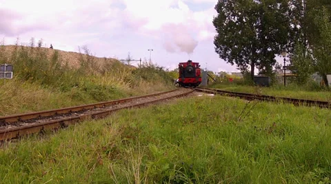 Maneuver of steam train. Stock Footage 34033122