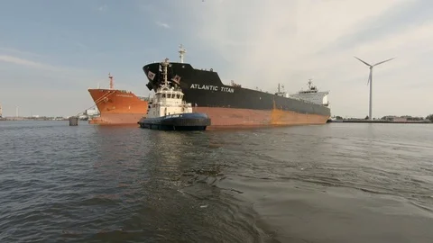 Maneuvering operations in Amsterdam Stock Footage 91830429
