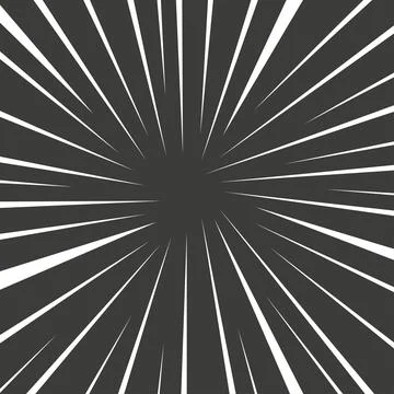Manga brust frame. Comic book action lines. Cartoon background with white lines Illustrazione stock