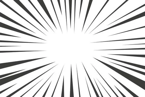 Manga brust frame. Comic book action lines. Cartoon background with black lines イラスト素材