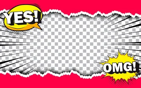 Manga comic background with halftone texture. Black and white vector illust.. Illustrazione stock