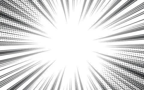 Manga comic background with speed action effect. Vector radial line frame c.. 스톡 일러스트