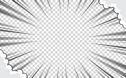 Manga comic background with speed action effect. Vector radial line frame c.. イラスト素材