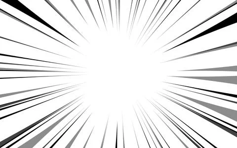 Manga comic background with speed action effect. Vector radial line frame c.. 库存插图