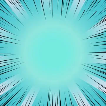 Manga comic book flash blue explosion radial lines background 库存插图