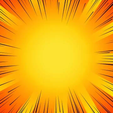 Manga comic book flash explosion radial lines background Stock Illustration