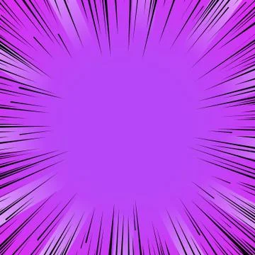 Manga comic book flash purple explosion radial lines background Stock Illustration