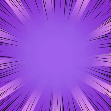 Manga comic book flash purple explosion radial lines background Stock Illustration