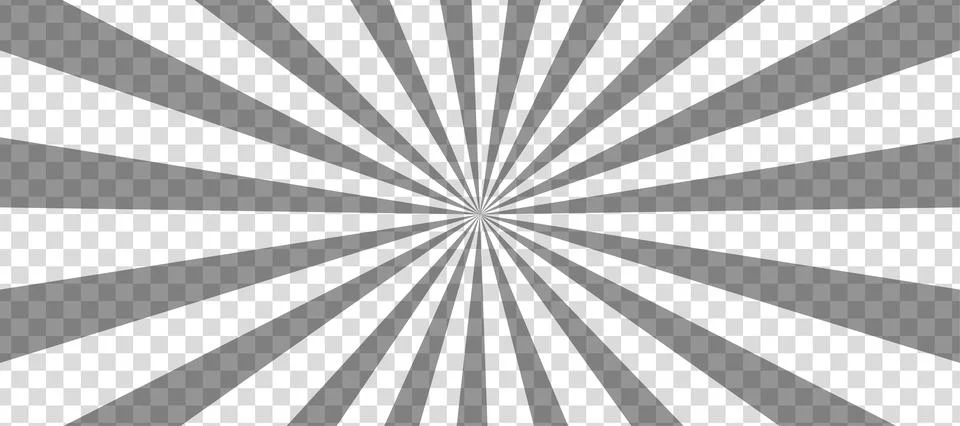 Manga comic effect on transparent background. Motion radial lines for comic book Illustrazione stock