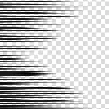 Manga comic effect on transparent background. Motion radial lines for comic book Stock Illustration