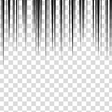 Manga comic effect on transparent background. Motion radial lines for comic book Stock Illustration