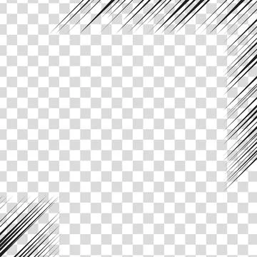 Manga comic effect on transparent background. Motion radial lines for comic book Stockillustratie