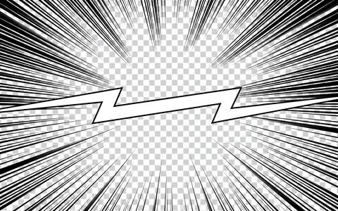 Manga comic template background versus battle. black and white vector illus.. Stock Illustration