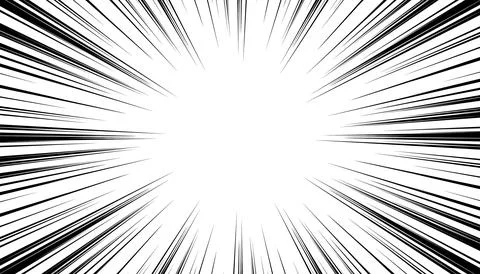 Manga comic zoom explosion background in black and white Illustrazione stock