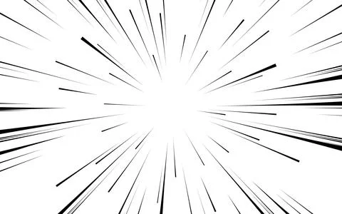 Manga effect action frame in comic book style. Black and white vector illus.. Stock Illustration