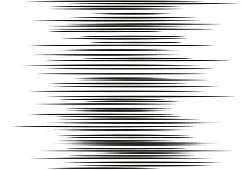 Manga effect with horizontal motion or sound lines in black and white. Vector イラスト素材