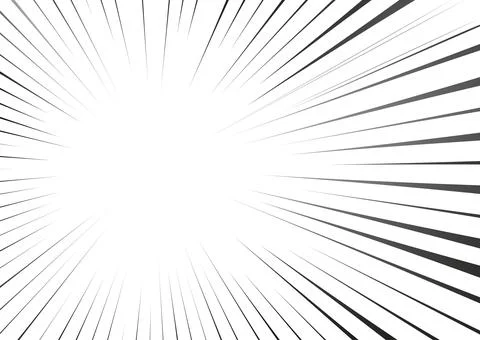Manga focus speed lines for comic effect. Illustrazione stock