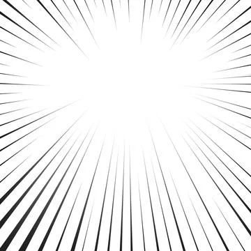 Manga focus speed lines for comic effect sqaure background. Stock Illustration