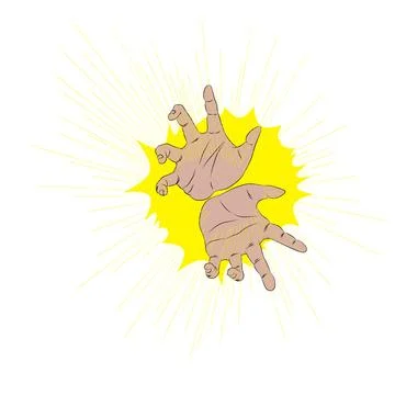 Manga hands fighting. Stock Illustration