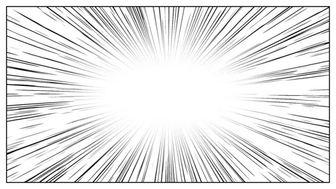 Manga panel speed lines loop background animation 스톡 동영상 332464540