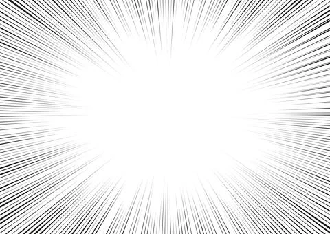 Manga radial speed lines for comic effect. Stock Illustration