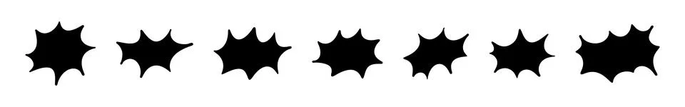 Manga speech bubbles with dynamic comic bursts. dialogue balloons and explosive Illustrazione stock