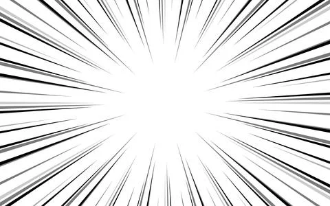 Manga speed lines, comic anime radial effect on white background, Manga exp.. Stock Illustration