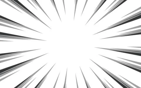 Manga speed lines, comic anime radial effect background. Manga explosion, m.. Illustrazione stock