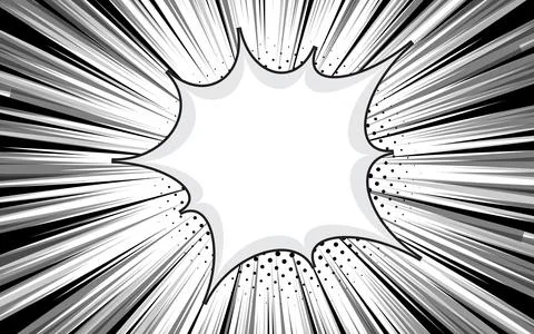 Manga Speed Lines, Comic Book Design Element. Vector Illustration. Stock Illustration